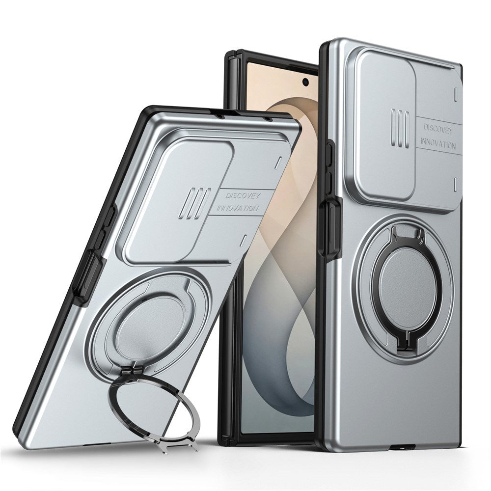 Samsung Galaxy Z Fold8 Ultra / Fold7 EIDERWOOD Hybrid Cover m. 360° Roterbar Kickstand & Kamerabeskyttelse - MagSafe Kompatibel - Grå