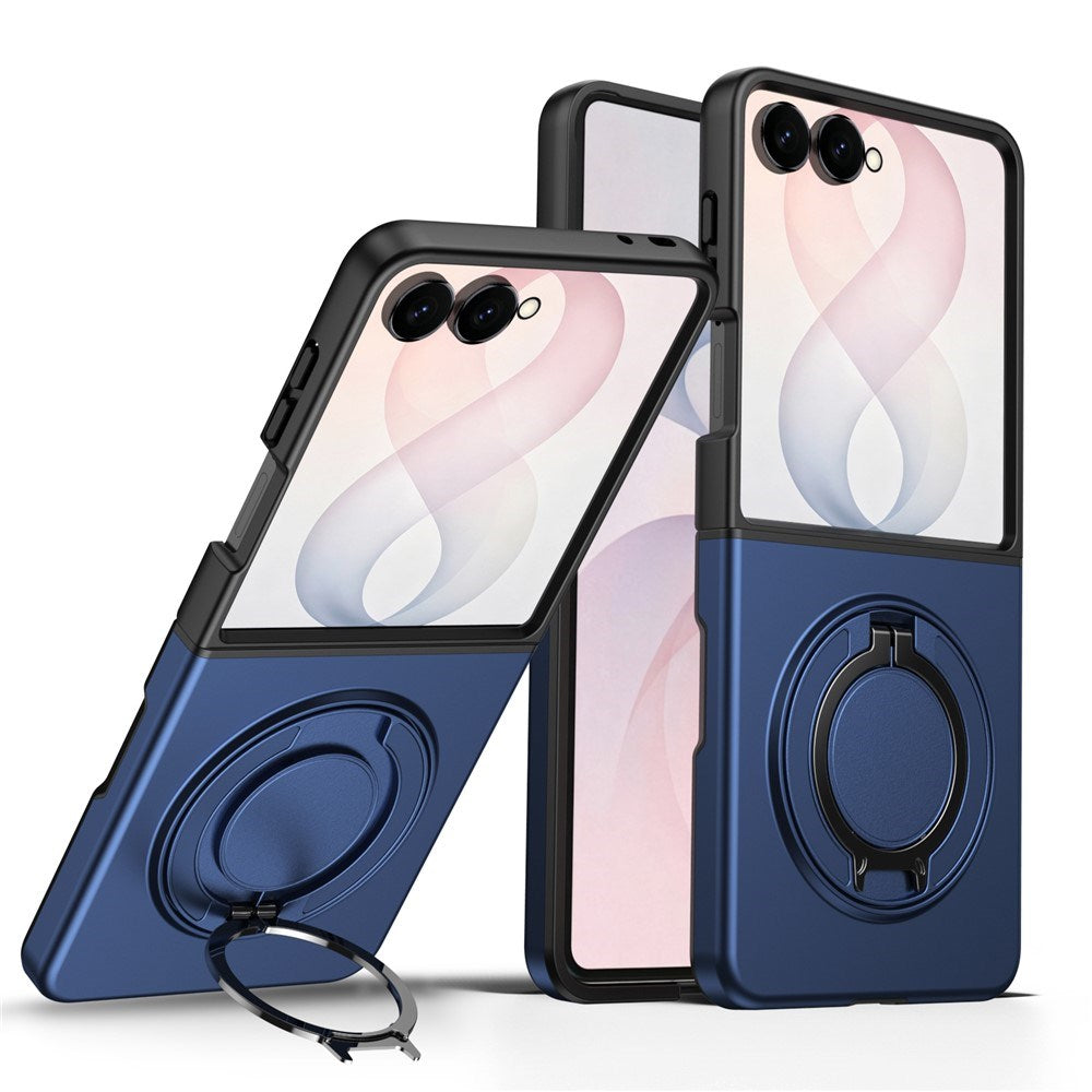 Samsung Galaxy Z Flip8 EIDERWOOD Hybrid Cover m. 360° Roterbar Kickstand - Blå
