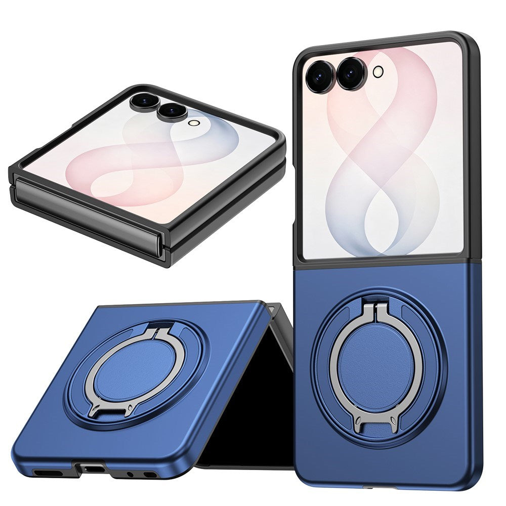 Samsung Galaxy Z Flip8 EIDERWOOD Hybrid Cover m. 360° Roterbar Kickstand - Blå
