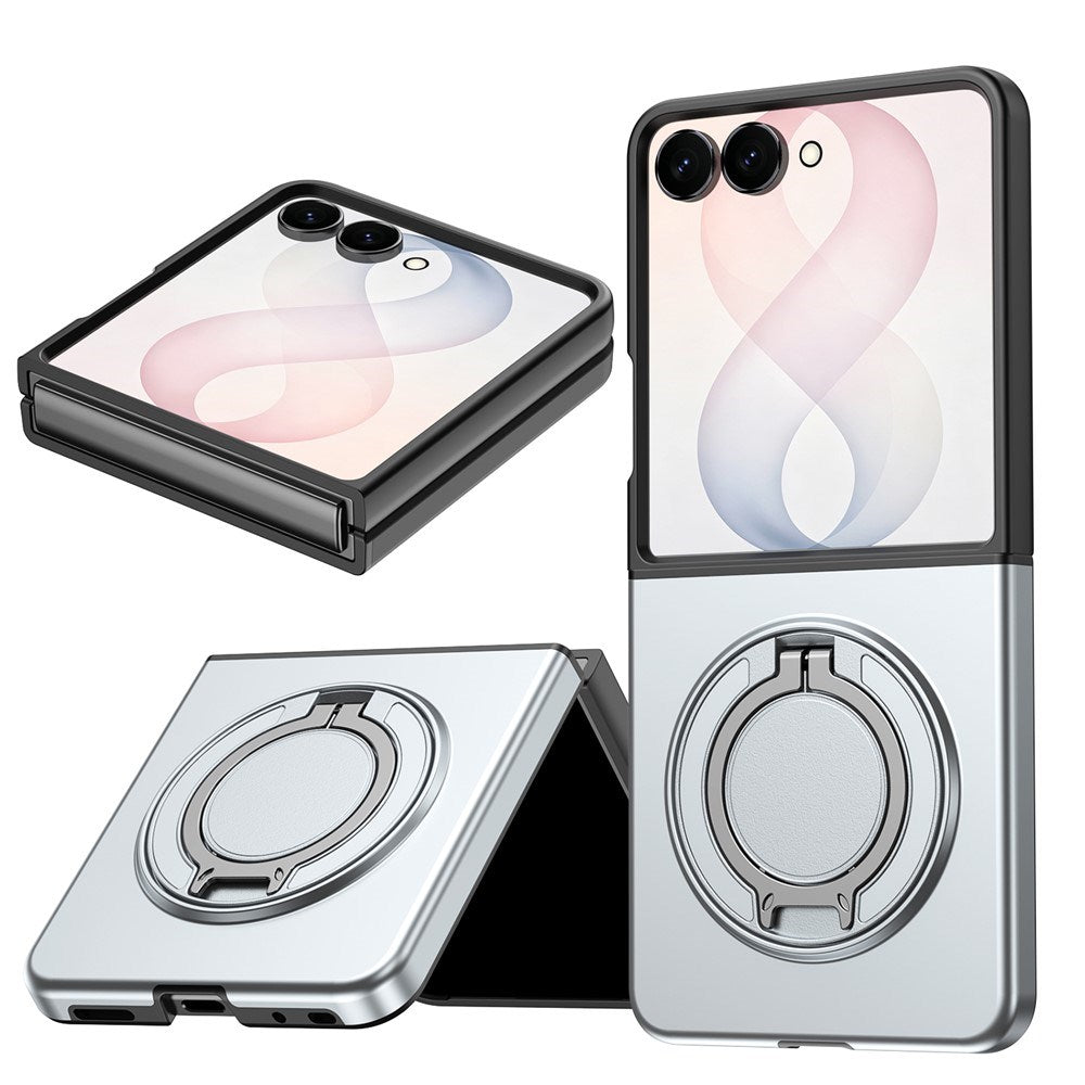 Samsung Galaxy Z Flip8 EIDERWOOD Hybrid Cover m. 360° Roterbar Kickstand - Grå