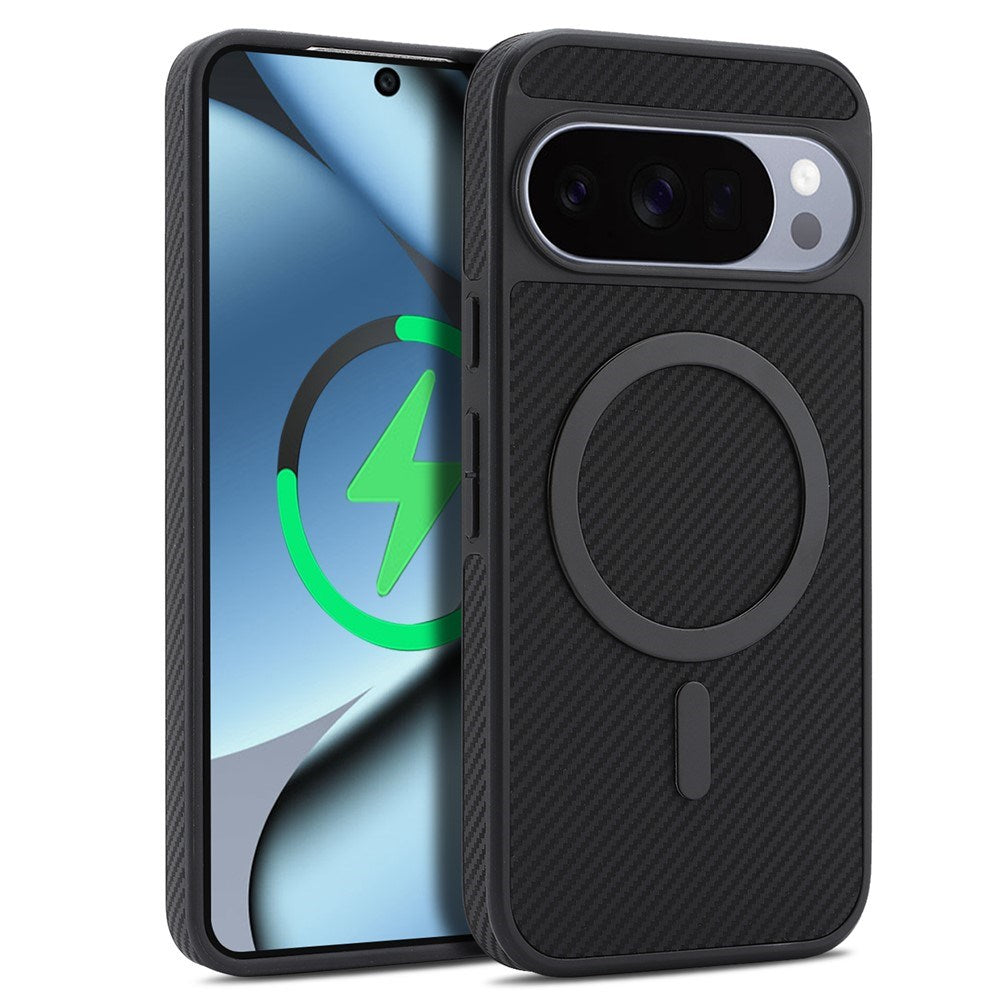 Google Pixel 11 / 11 Pro EIDERWOOD Mobilcover m. Karbonstruktur - MagSafe Kompatibel - Sort