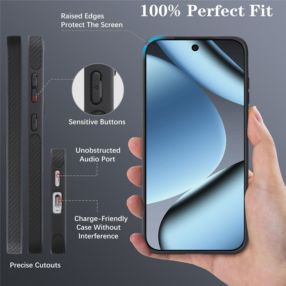 Google Pixel 11 / 11 Pro EIDERWOOD Mobilcover m. Karbonstruktur - MagSafe Kompatibel - Sort