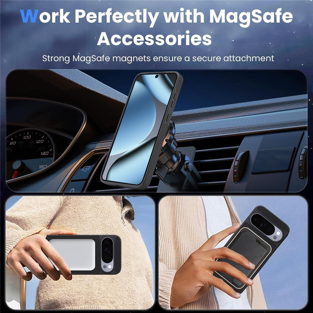 Google Pixel 11 / 11 Pro EIDERWOOD Mobilcover m. Karbonstruktur - MagSafe Kompatibel - Sort