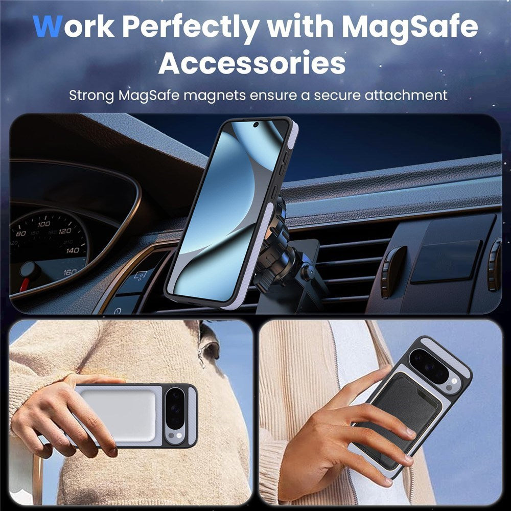 Google Pixel 11 Pro XL EIDERWOOD Mobilcover m. Karbonstruktur - MagSafe Kompatibel - Lilla