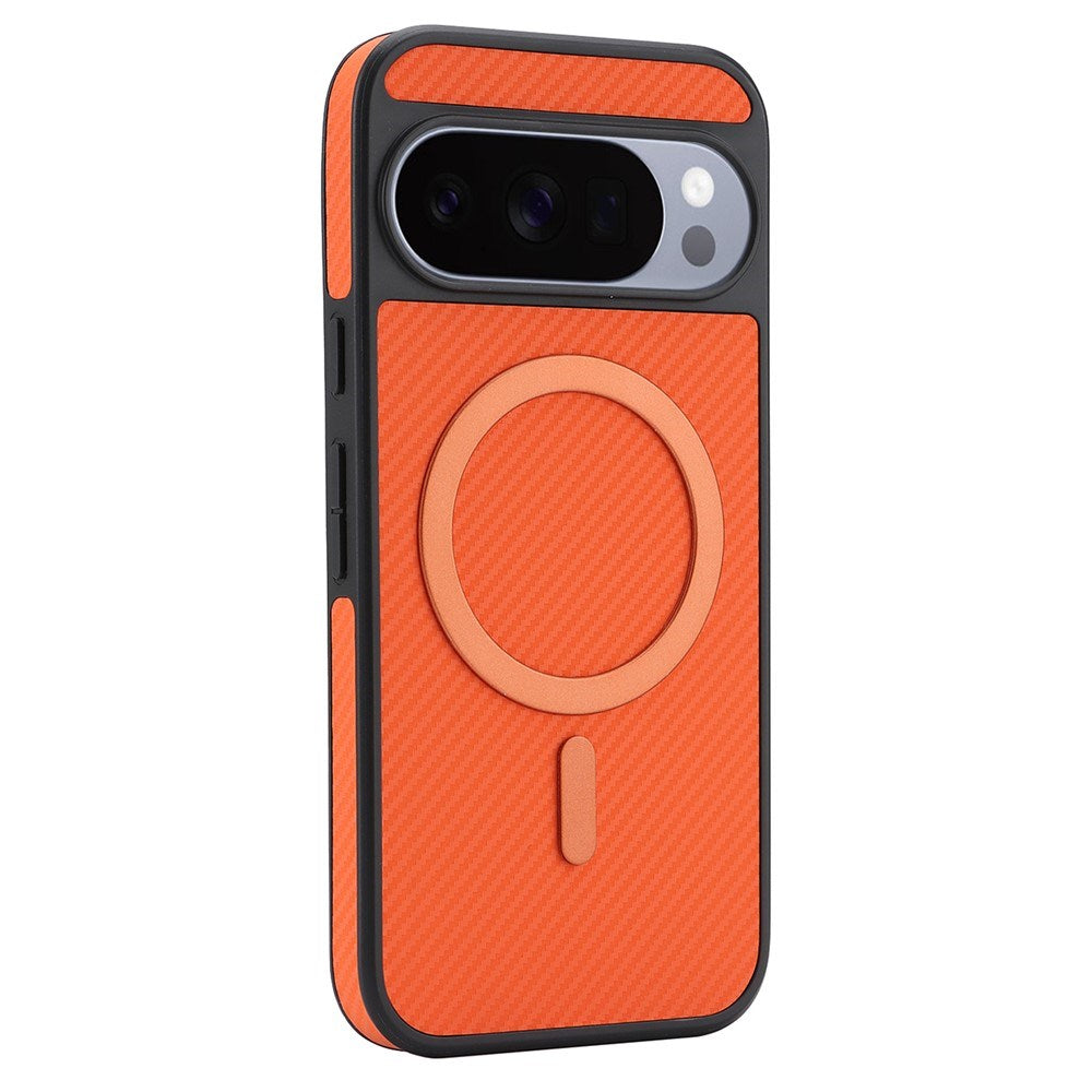 Google Pixel 11 Pro XL EIDERWOOD Mobilcover m. Karbonstruktur - MagSafe Kompatibel - Orange