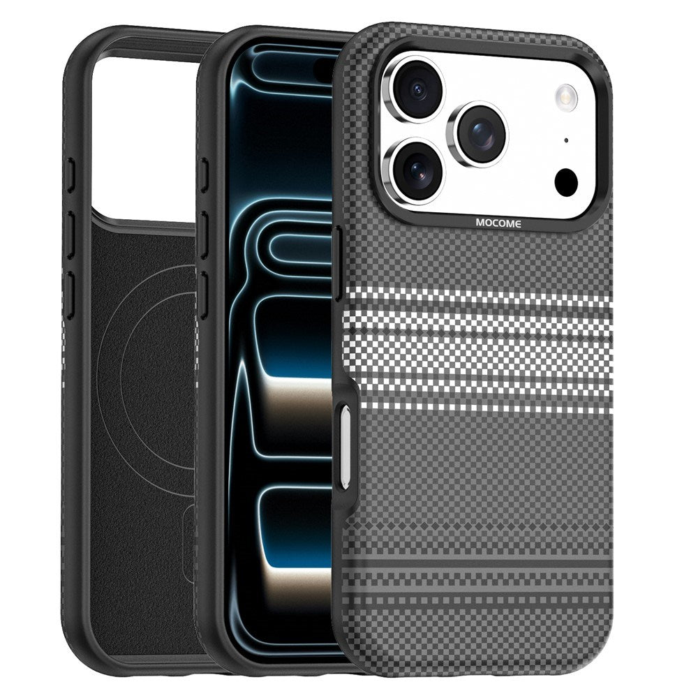 iPhone 18 Pro EIDERWOOD Cover m. Mønstret Kunstlæderbagside - MagSafe Kompatibel - Grå
