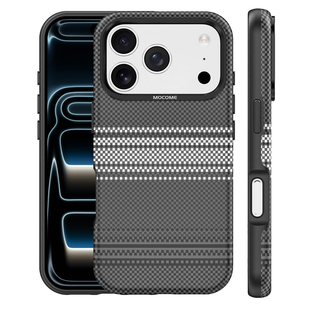 iPhone 18 Pro EIDERWOOD Cover m. Mønstret Kunstlæderbagside - MagSafe Kompatibel - Grå