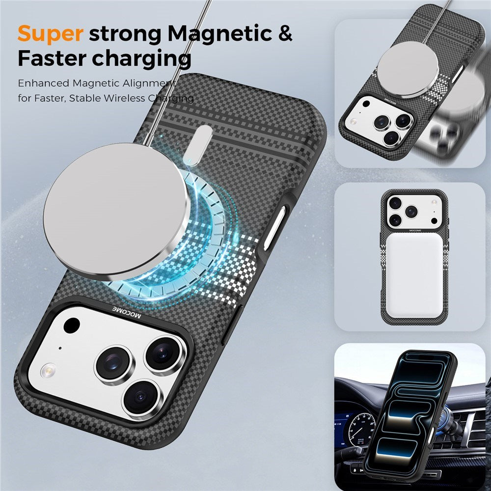 iPhone 18 Pro EIDERWOOD Cover m. Mønstret Kunstlæderbagside - MagSafe Kompatibel - Grå