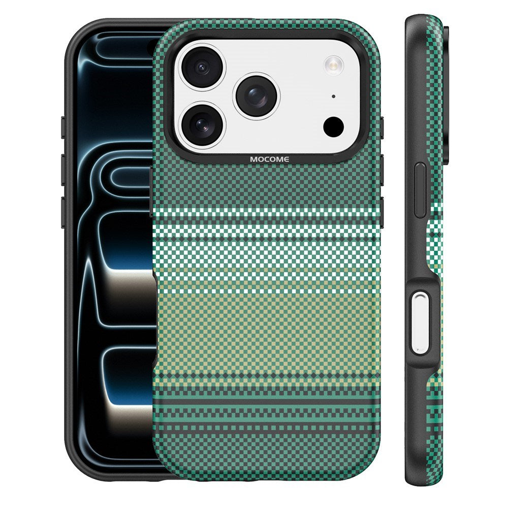 iPhone 18 Pro EIDERWOOD Cover m. Mønstret Kunstlæderbagside - MagSafe Kompatibel - Grøn