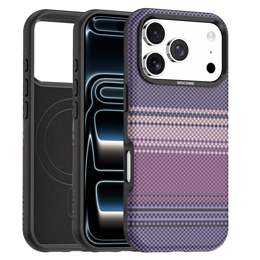 iPhone 18 Pro EIDERWOOD Cover m. Mønstret Kunstlæderbagside - MagSafe Kompatibel - Lilla