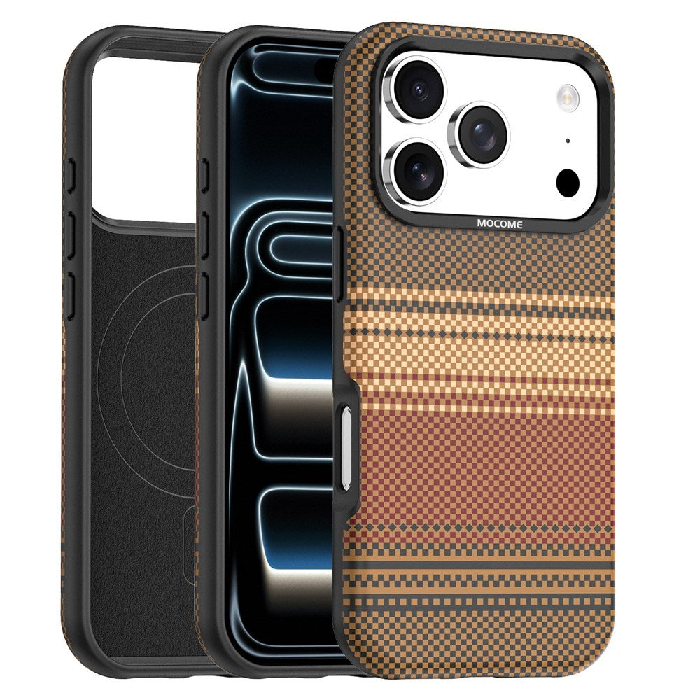 iPhone 18 Pro EIDERWOOD Cover m. Mønstret Kunstlæderbagside - MagSafe Kompatibel - Brun