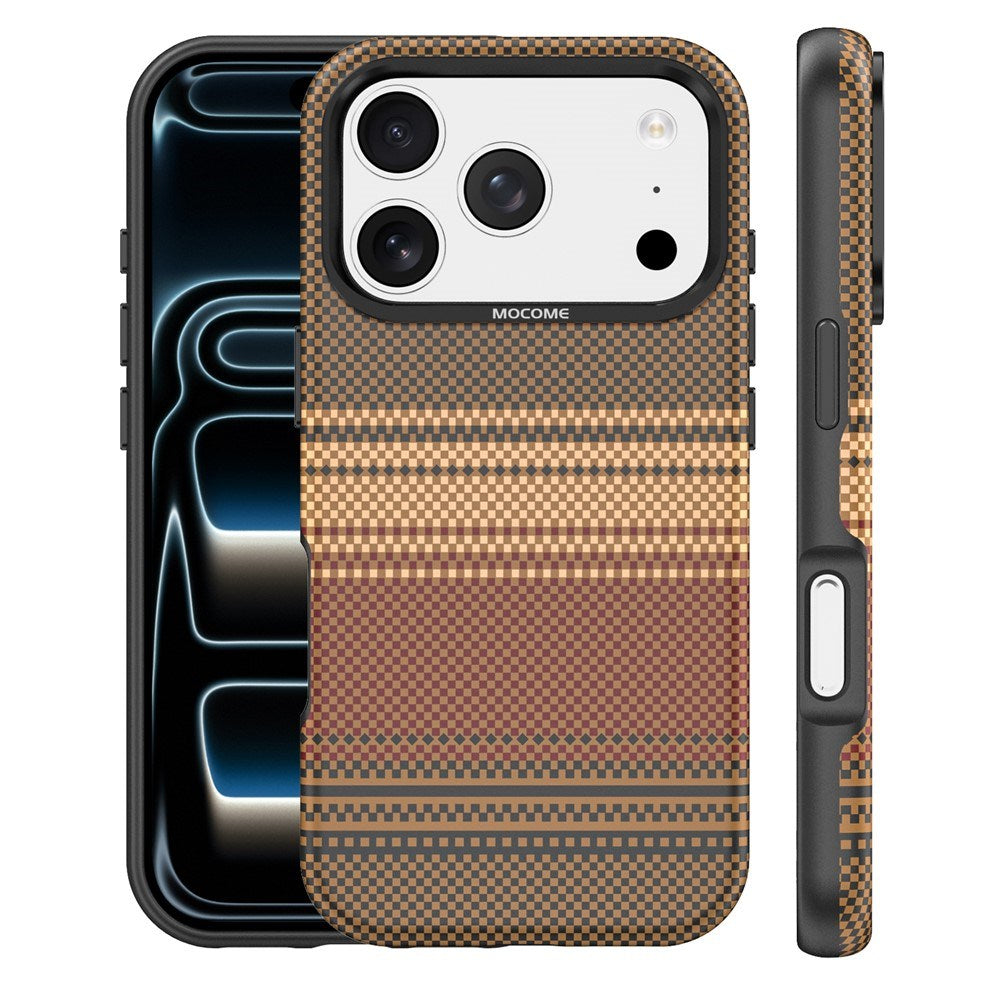 iPhone 18 Pro EIDERWOOD Cover m. Mønstret Kunstlæderbagside - MagSafe Kompatibel - Brun