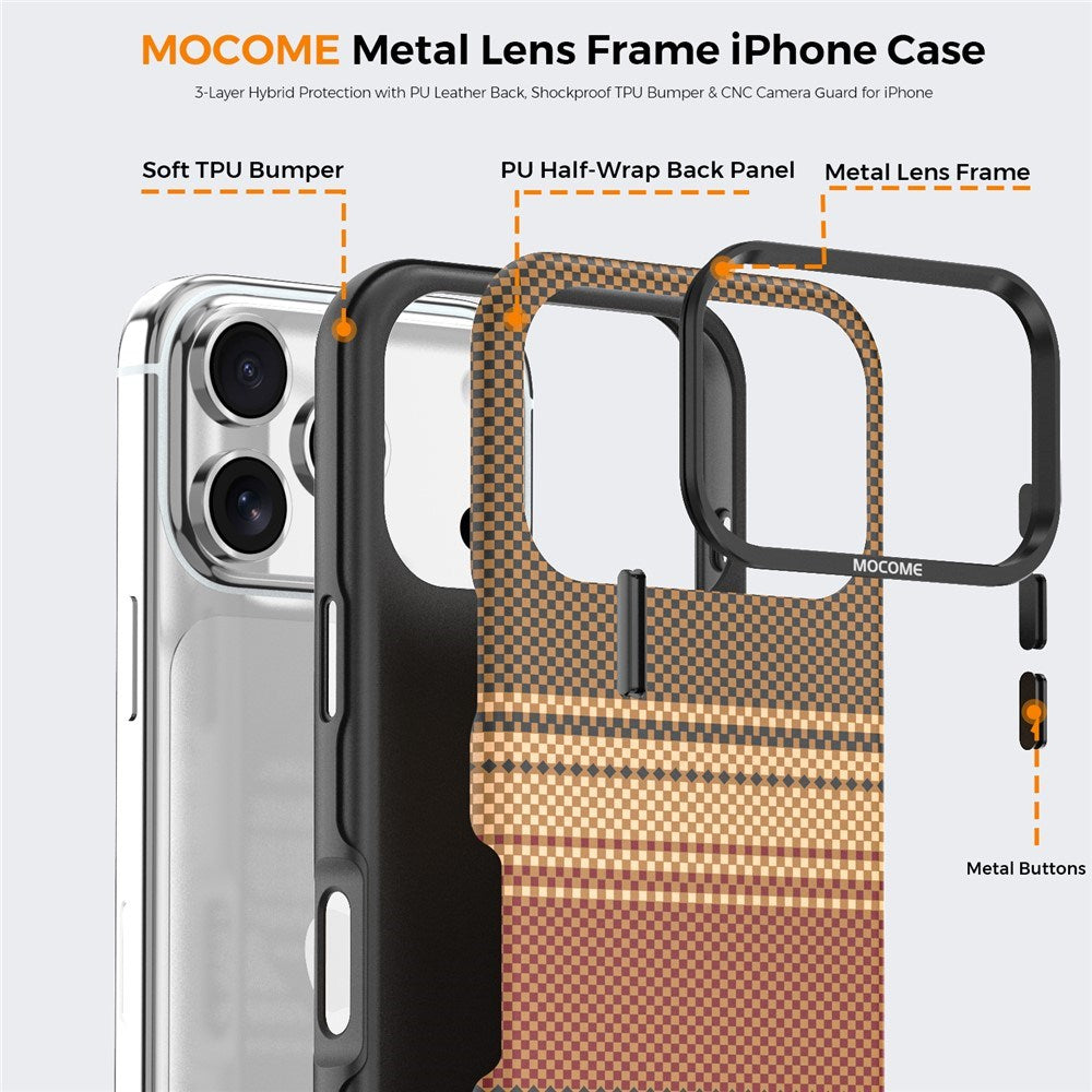 iPhone 18 Pro EIDERWOOD Cover m. Mønstret Kunstlæderbagside - MagSafe Kompatibel - Brun