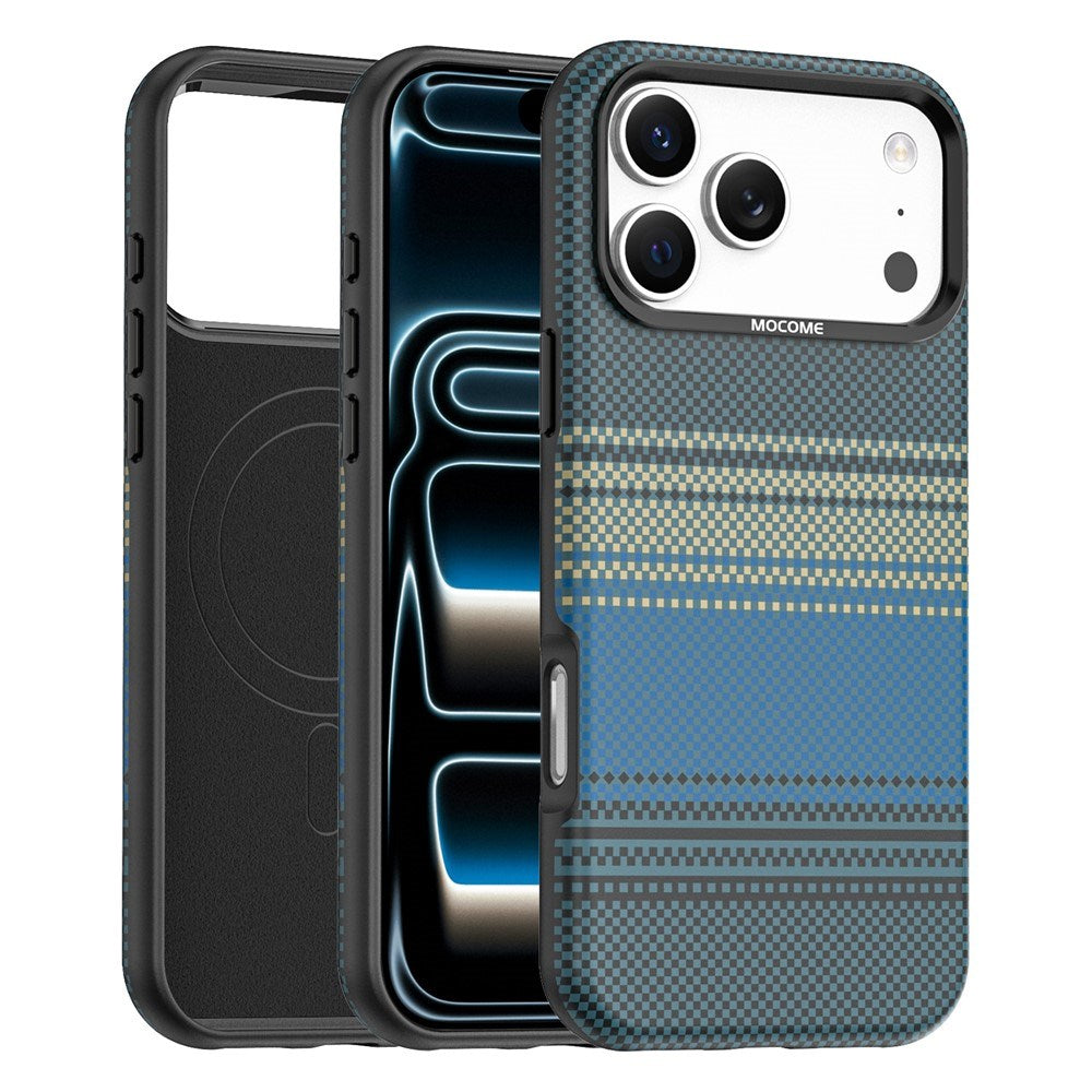 iPhone 18 Pro Max EIDERWOOD Cover m. Mønstret Kunstlæderbagside - MagSafe Kompatibel - Blå