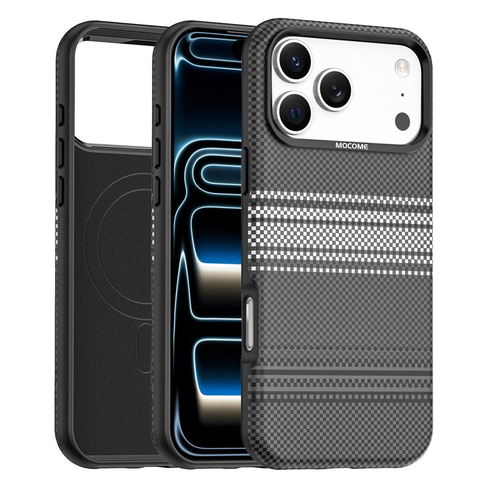 iPhone 18 Pro Max EIDERWOOD Cover m. Mønstret Kunstlæderbagside - MagSafe Kompatibel - Grå