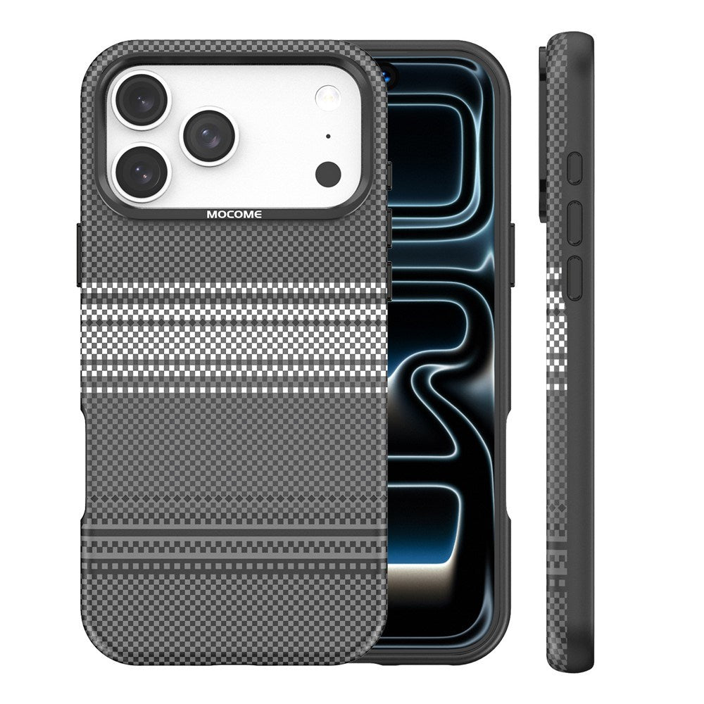 iPhone 18 Pro Max EIDERWOOD Cover m. Mønstret Kunstlæderbagside - MagSafe Kompatibel - Grå