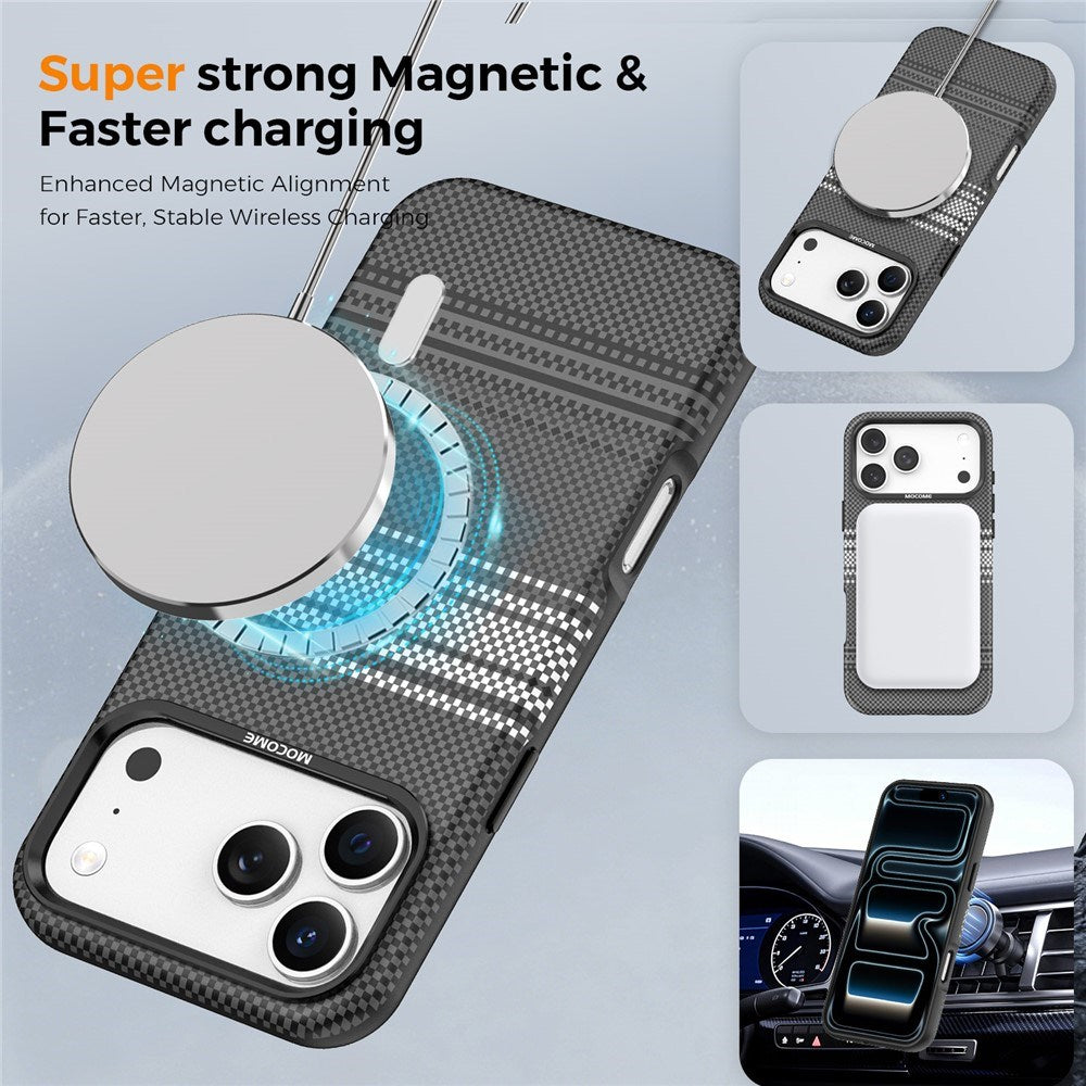 iPhone 18 Pro Max EIDERWOOD Cover m. Mønstret Kunstlæderbagside - MagSafe Kompatibel - Grå