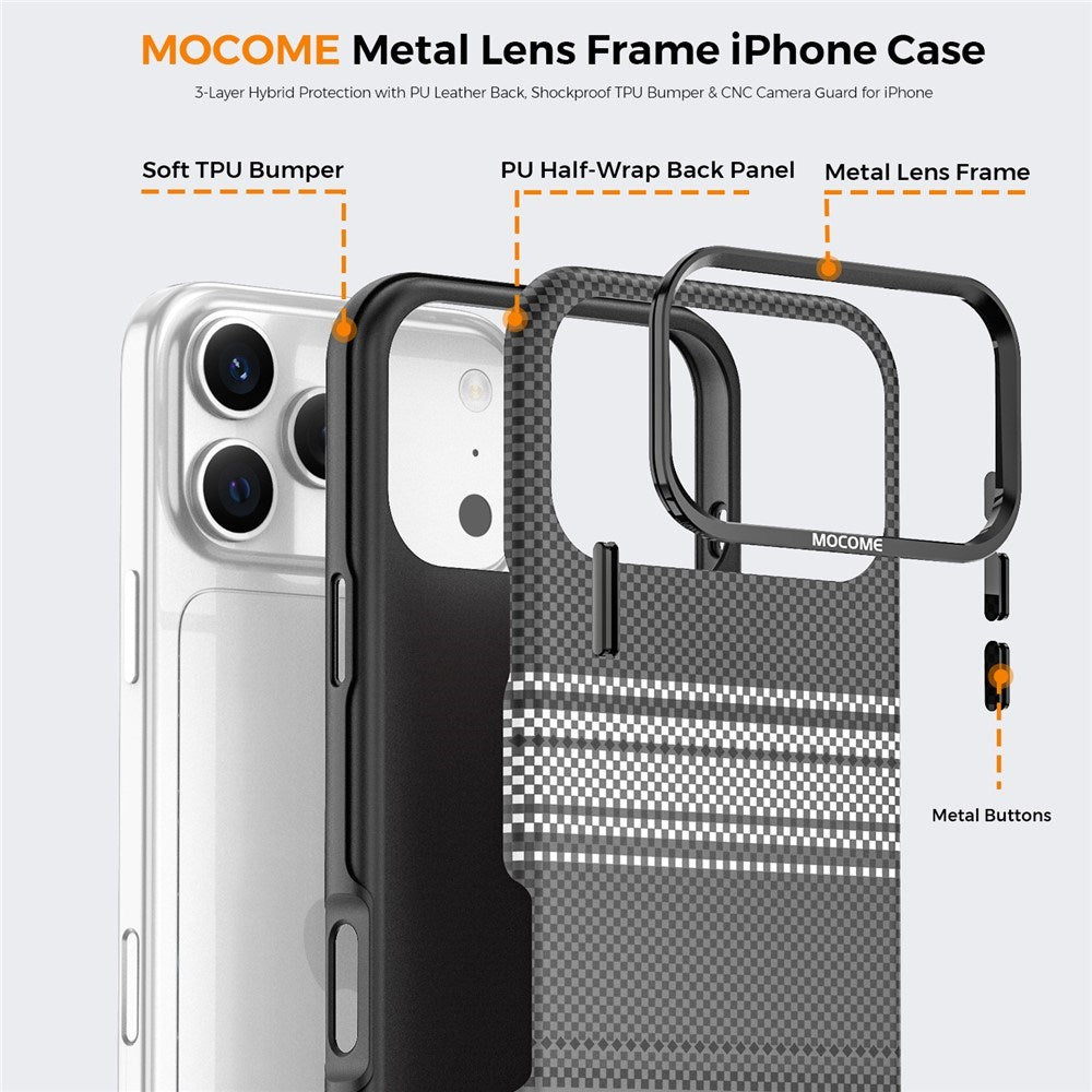 iPhone 18 Pro Max EIDERWOOD Cover m. Mønstret Kunstlæderbagside - MagSafe Kompatibel - Grå