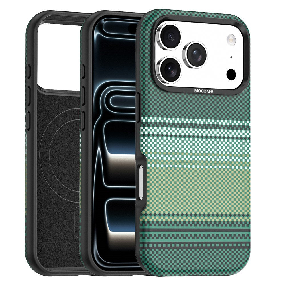 iPhone 18 Pro Max EIDERWOOD Cover m. Mønstret Kunstlæderbagside - MagSafe Kompatibel - Grøn