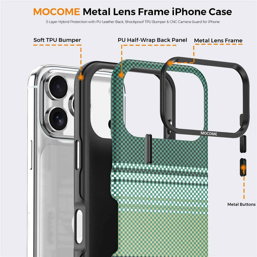 iPhone 18 Pro Max EIDERWOOD Cover m. Mønstret Kunstlæderbagside - MagSafe Kompatibel - Grøn