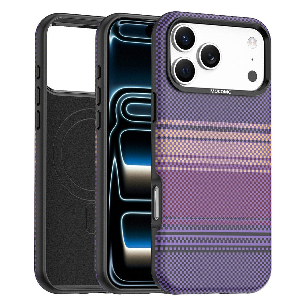 iPhone 18 Pro Max EIDERWOOD Cover m. Mønstret Kunstlæderbagside - MagSafe Kompatibel - Lilla