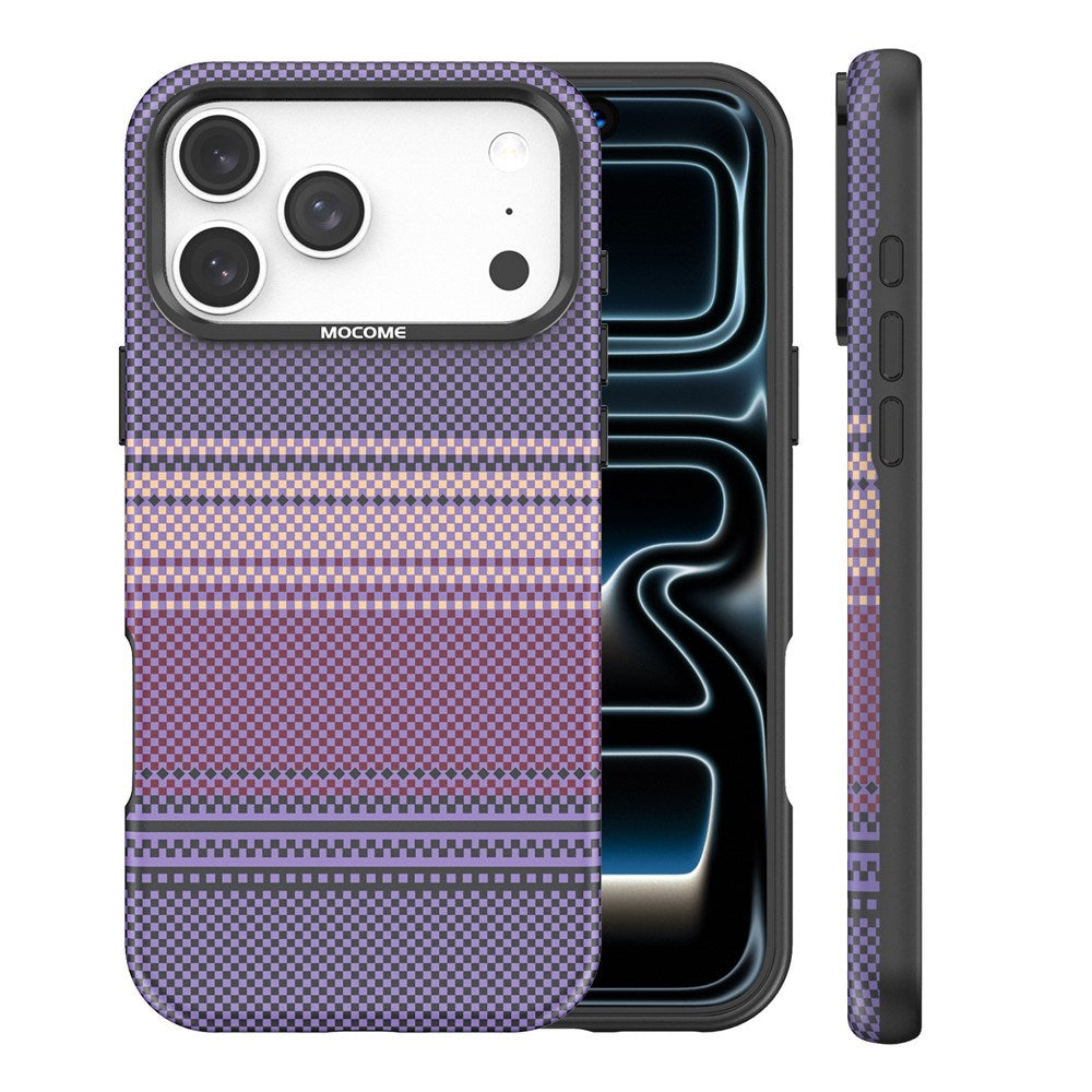 iPhone 18 Pro Max EIDERWOOD Cover m. Mønstret Kunstlæderbagside - MagSafe Kompatibel - Lilla