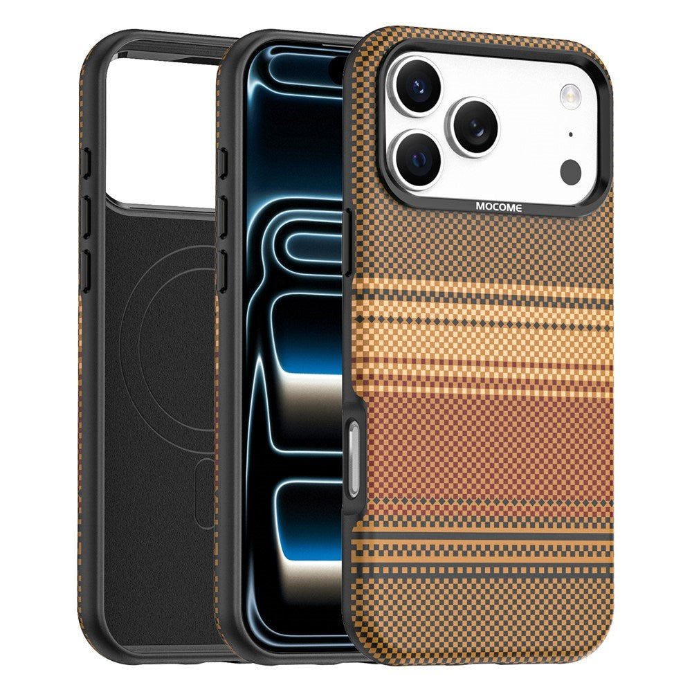 iPhone 18 Pro Max EIDERWOOD Cover m. Mønstret Kunstlæderbagside - MagSafe Kompatibel - Brun