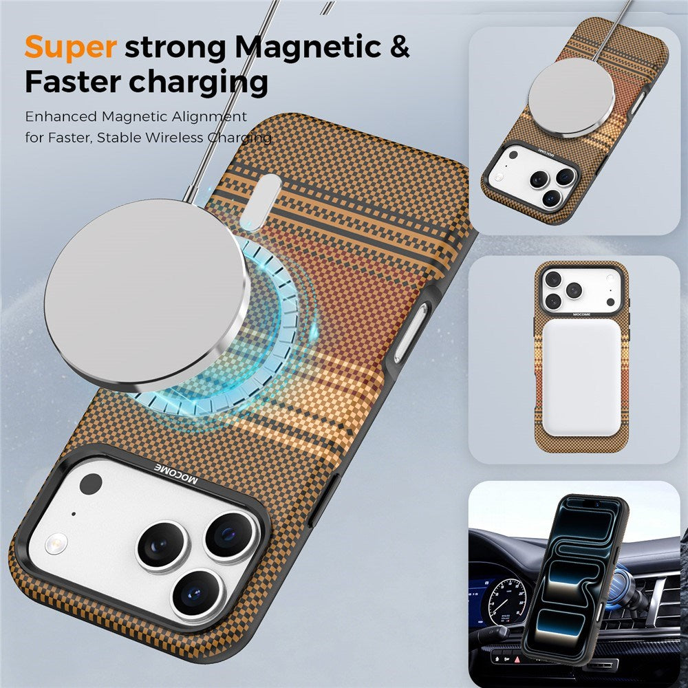 iPhone 18 Pro Max EIDERWOOD Cover m. Mønstret Kunstlæderbagside - MagSafe Kompatibel - Brun