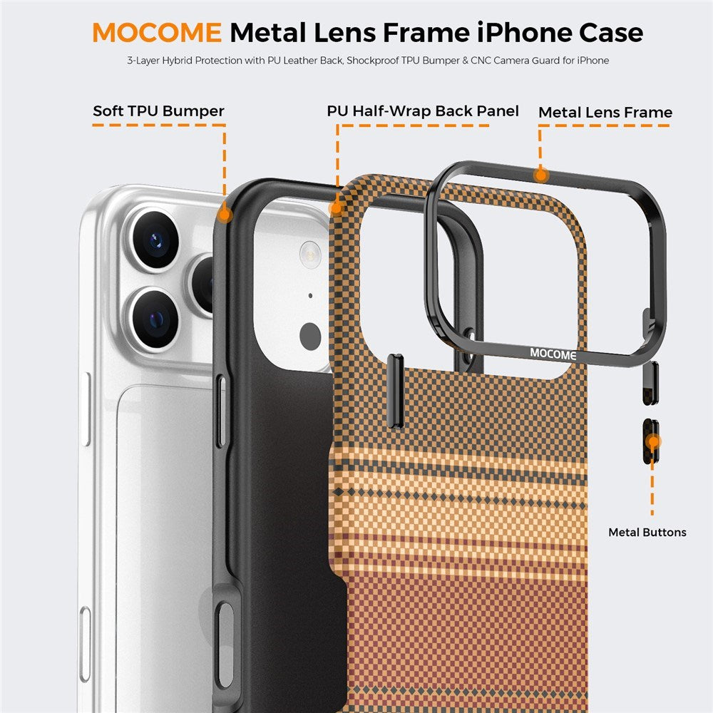 iPhone 18 Pro Max EIDERWOOD Cover m. Mønstret Kunstlæderbagside - MagSafe Kompatibel - Brun