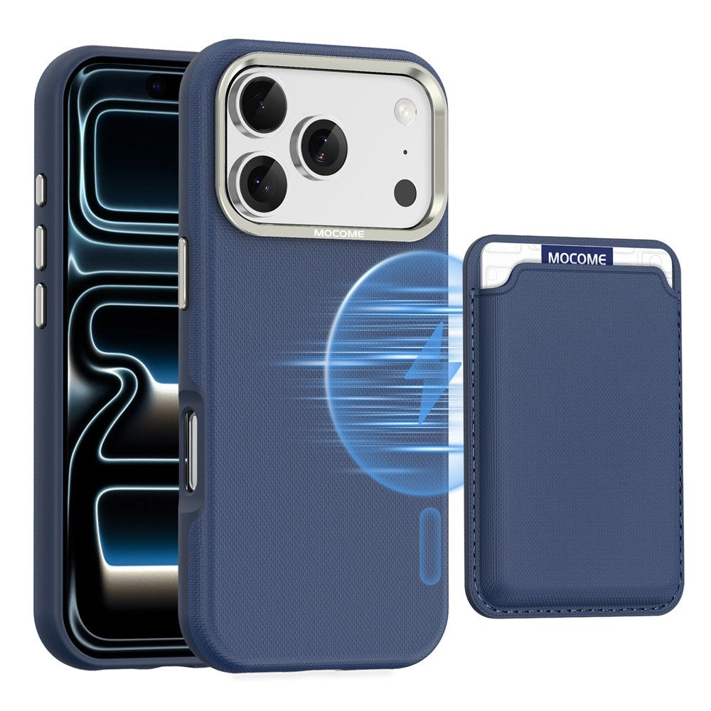 iPhone 18 Pro EIDERWOOD Kunstlæder Bagside Cover m. Aftagelig Kortholder - MagSafe Kompatibel - Blå