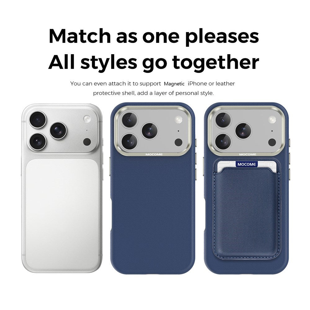iPhone 18 Pro EIDERWOOD Kunstlæder Bagside Cover m. Aftagelig Kortholder - MagSafe Kompatibel - Blå