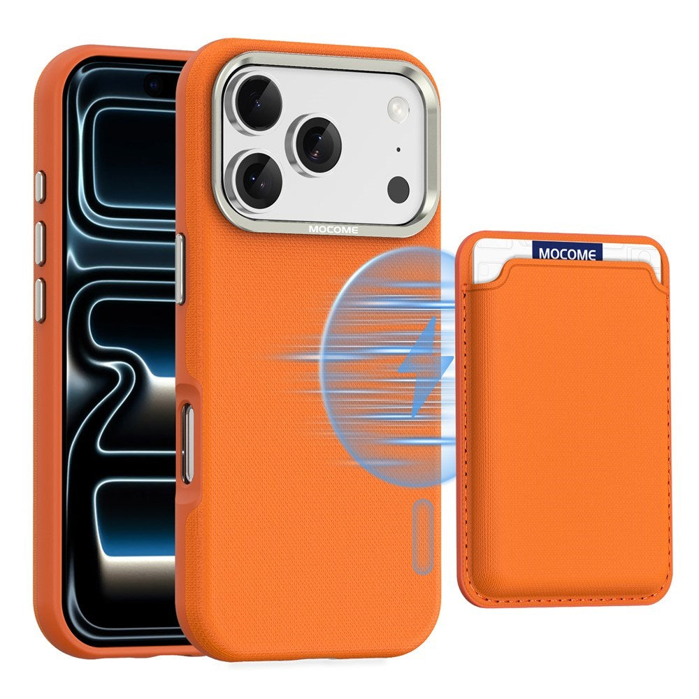 iPhone 18 Pro EIDERWOOD Kunstlæder Bagside Cover m. Aftagelig Kortholder - MagSafe Kompatibel - Orange