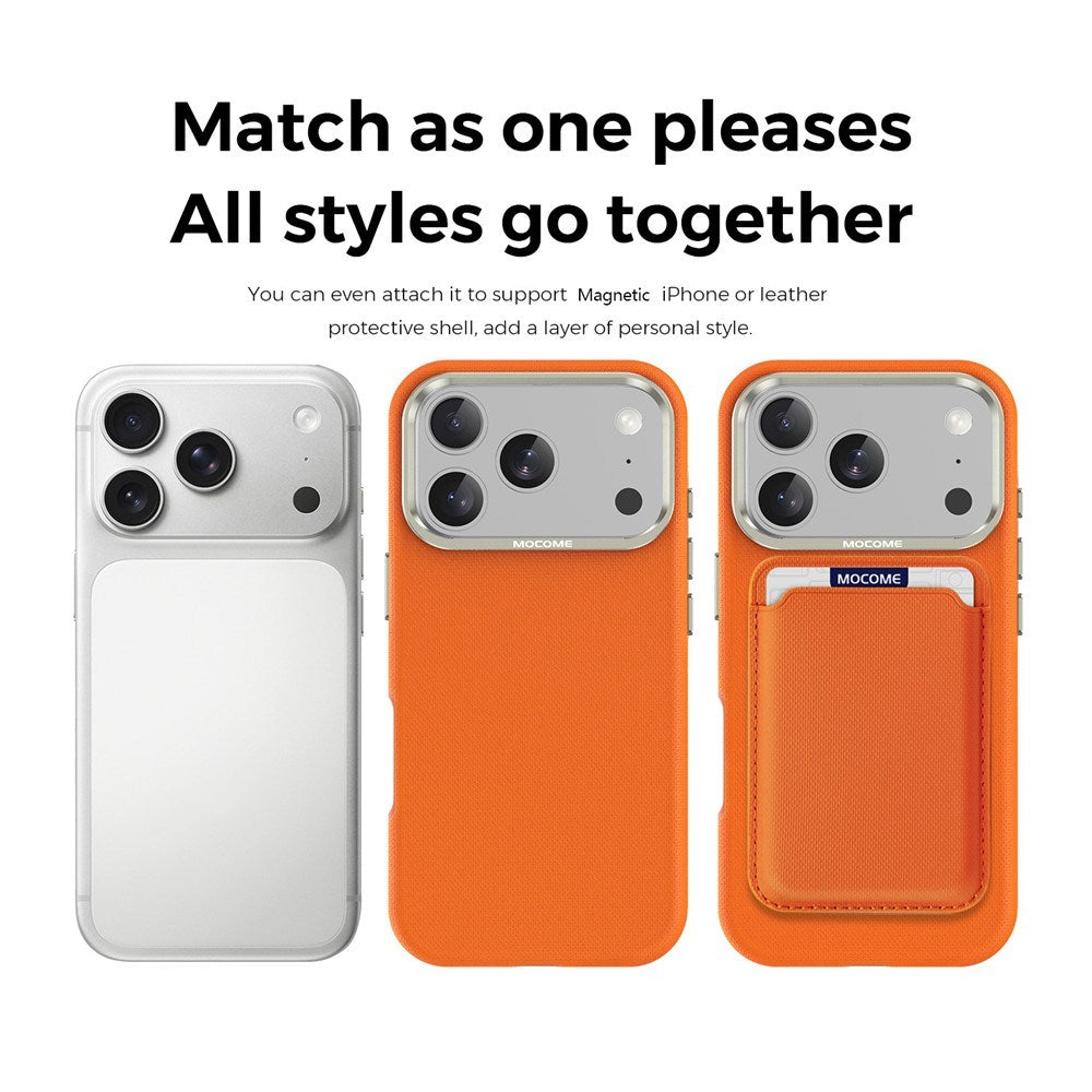 iPhone 18 Pro EIDERWOOD Kunstlæder Bagside Cover m. Aftagelig Kortholder - MagSafe Kompatibel - Orange