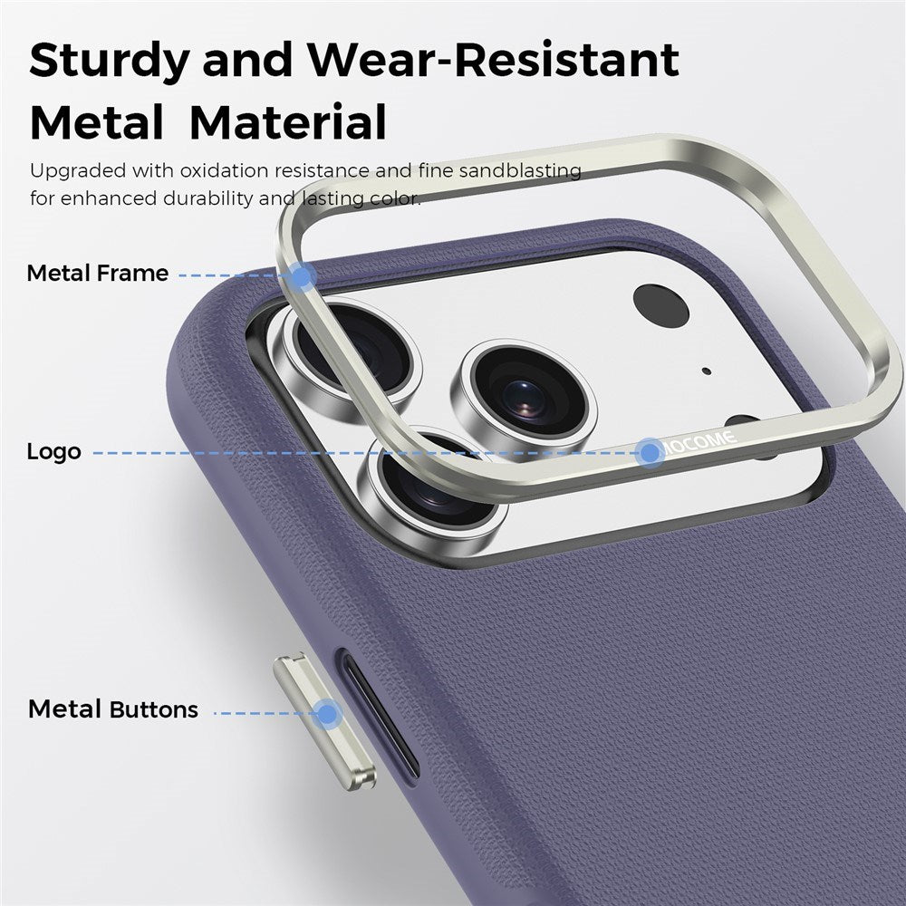 iPhone 18 Pro EIDERWOOD Kunstlæder Bagside Cover m. Aftagelig Kortholder - MagSafe Kompatibel - Lilla