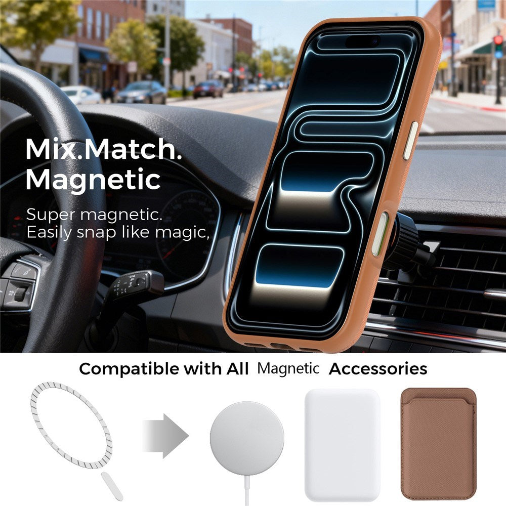 iPhone 18 Pro EIDERWOOD Kunstlæder Bagside Cover m. Aftagelig Kortholder - MagSafe Kompatibel - Brun