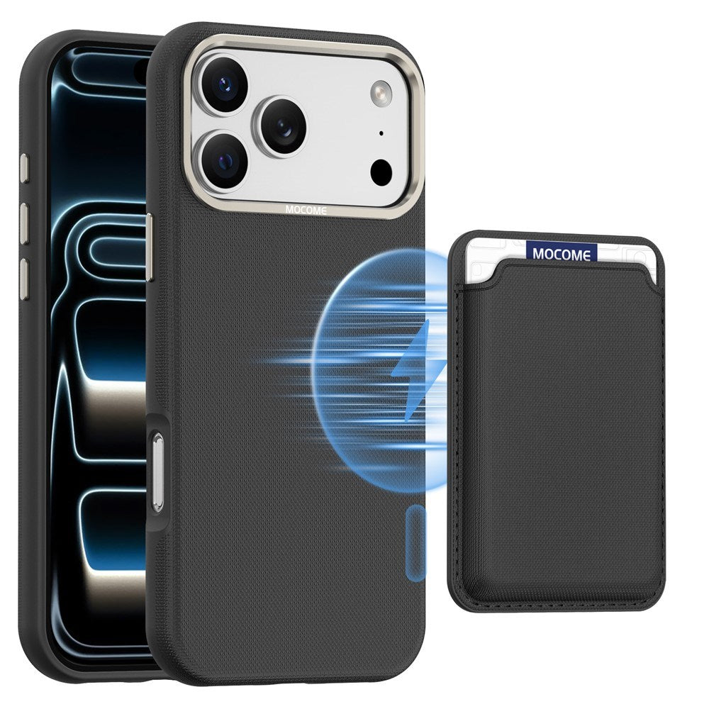 iPhone 18 Pro Max EIDERWOOD Kunstlæder Bagside Cover m. Aftagelig Kortholder - MagSafe Kompatibel - Sort