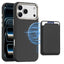 iPhone 18 Pro Max EIDERWOOD Kunstlæder Bagside Cover m. Aftagelig Kortholder - MagSafe Kompatibel - Sort