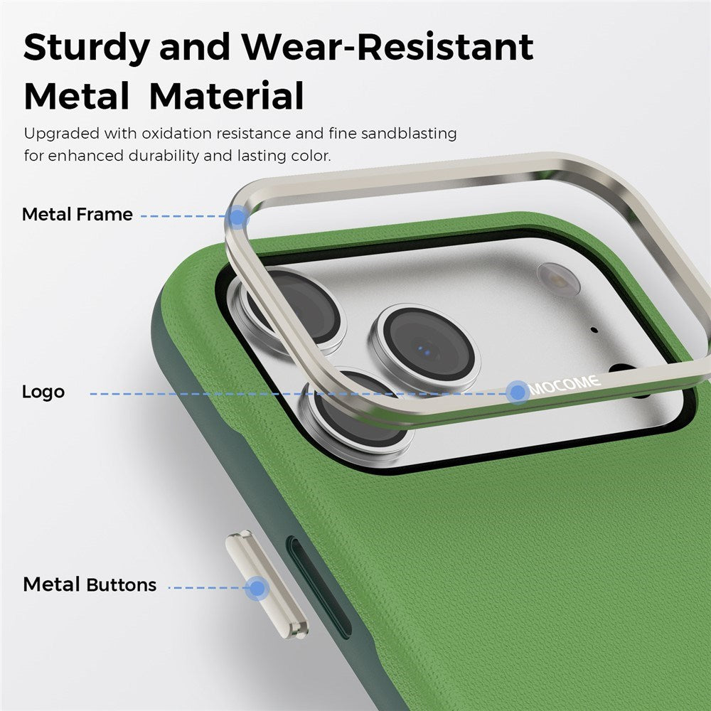iPhone 18 Pro Max EIDERWOOD Kunstlæder Bagside Cover m. Aftagelig Kortholder - MagSafe Kompatibel - Grøn