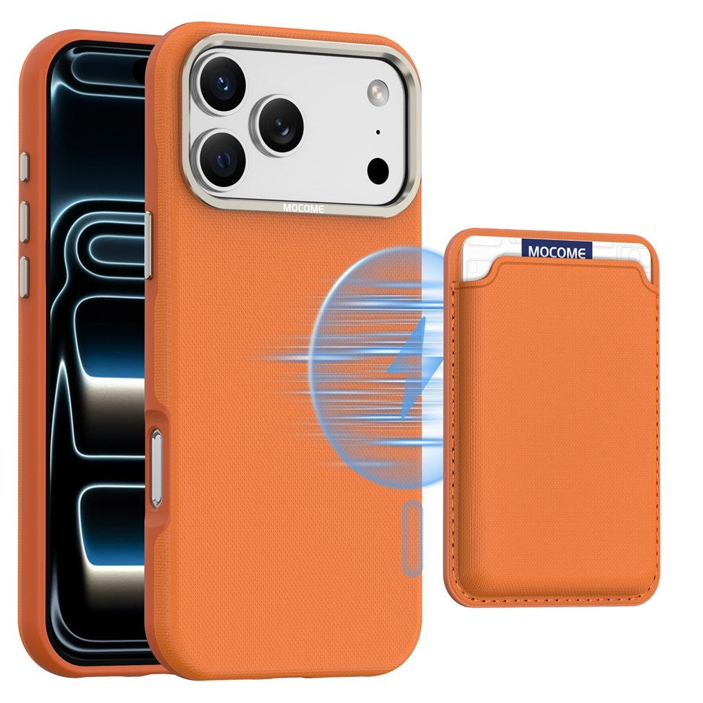 iPhone 18 Pro Max EIDERWOOD Kunstlæder Bagside Cover m. Aftagelig Kortholder - MagSafe Kompatibel - Orange