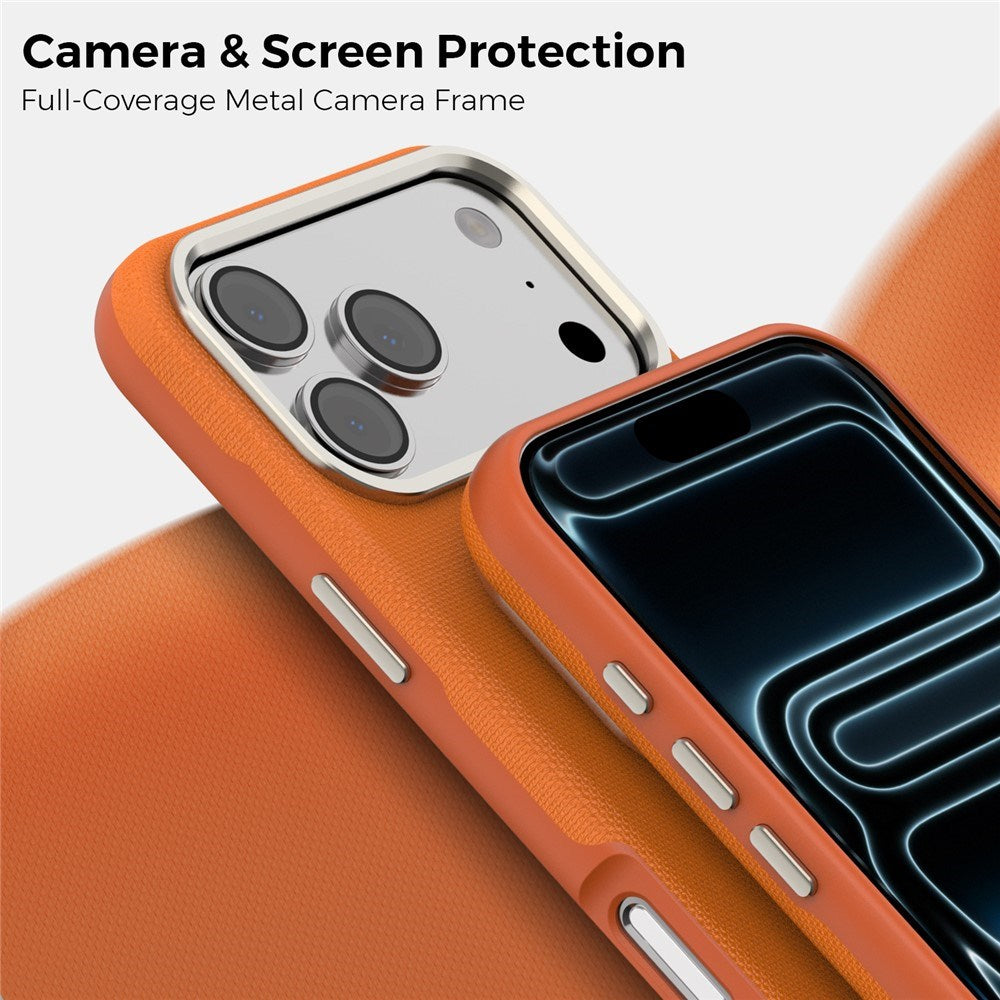 iPhone 18 Pro Max EIDERWOOD Kunstlæder Bagside Cover m. Aftagelig Kortholder - MagSafe Kompatibel - Orange