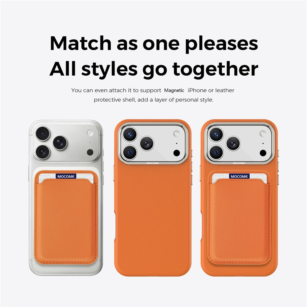 iPhone 18 Pro Max EIDERWOOD Kunstlæder Bagside Cover m. Aftagelig Kortholder - MagSafe Kompatibel - Orange