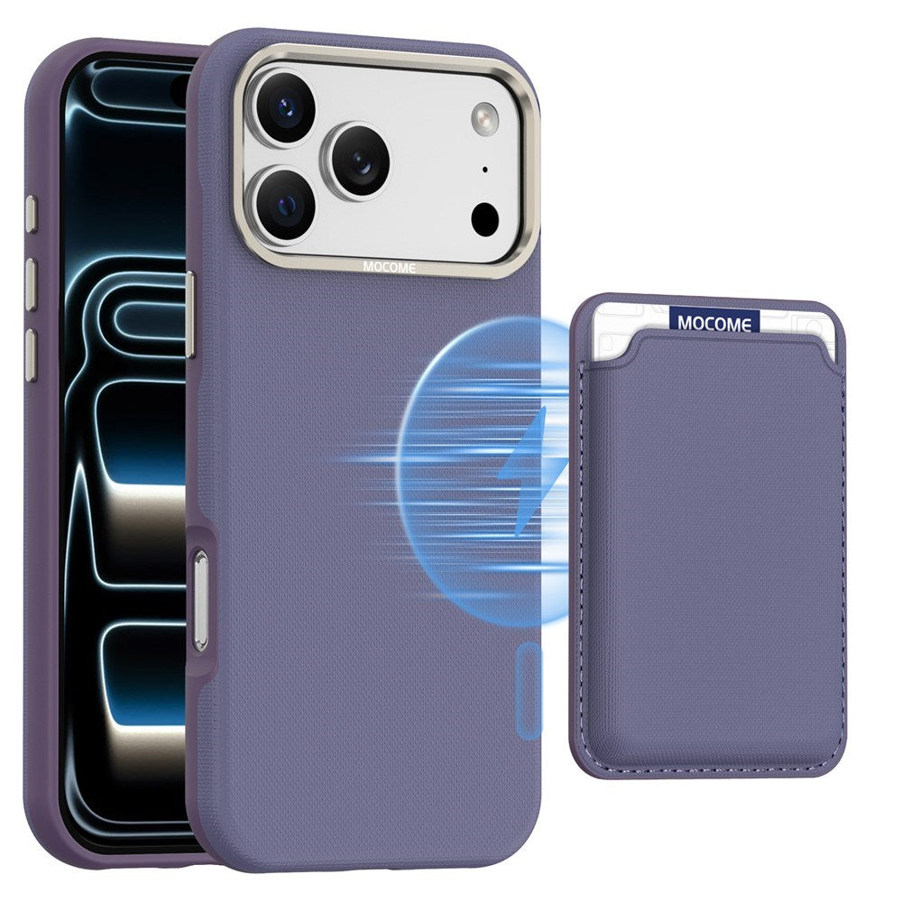 iPhone 18 Pro Max EIDERWOOD Kunstlæder Bagside Cover m. Aftagelig Kortholder - MagSafe Kompatibel - Lilla