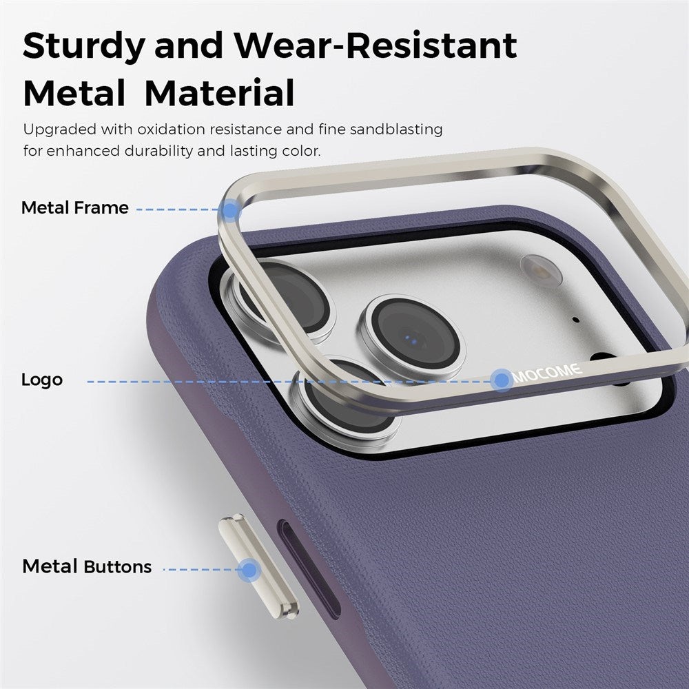 iPhone 18 Pro Max EIDERWOOD Kunstlæder Bagside Cover m. Aftagelig Kortholder - MagSafe Kompatibel - Lilla