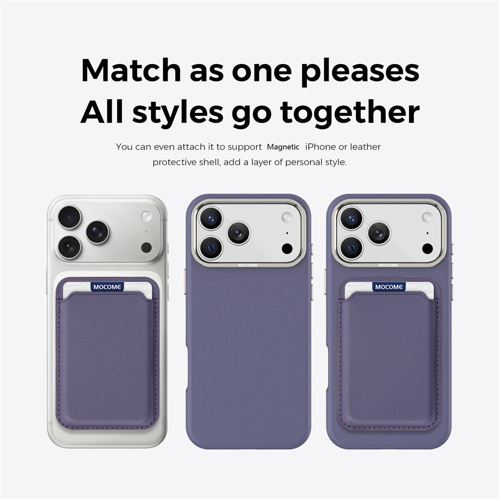 iPhone 18 Pro Max EIDERWOOD Kunstlæder Bagside Cover m. Aftagelig Kortholder - MagSafe Kompatibel - Lilla