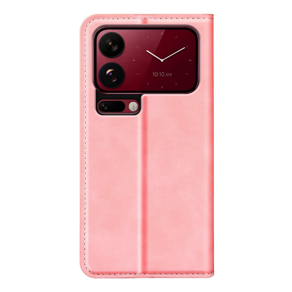 Xiaomi 18 Pro Max EIDERWOOD Kunstlæder Flip Cover m. Pung og Ståfunktion - Lyserød