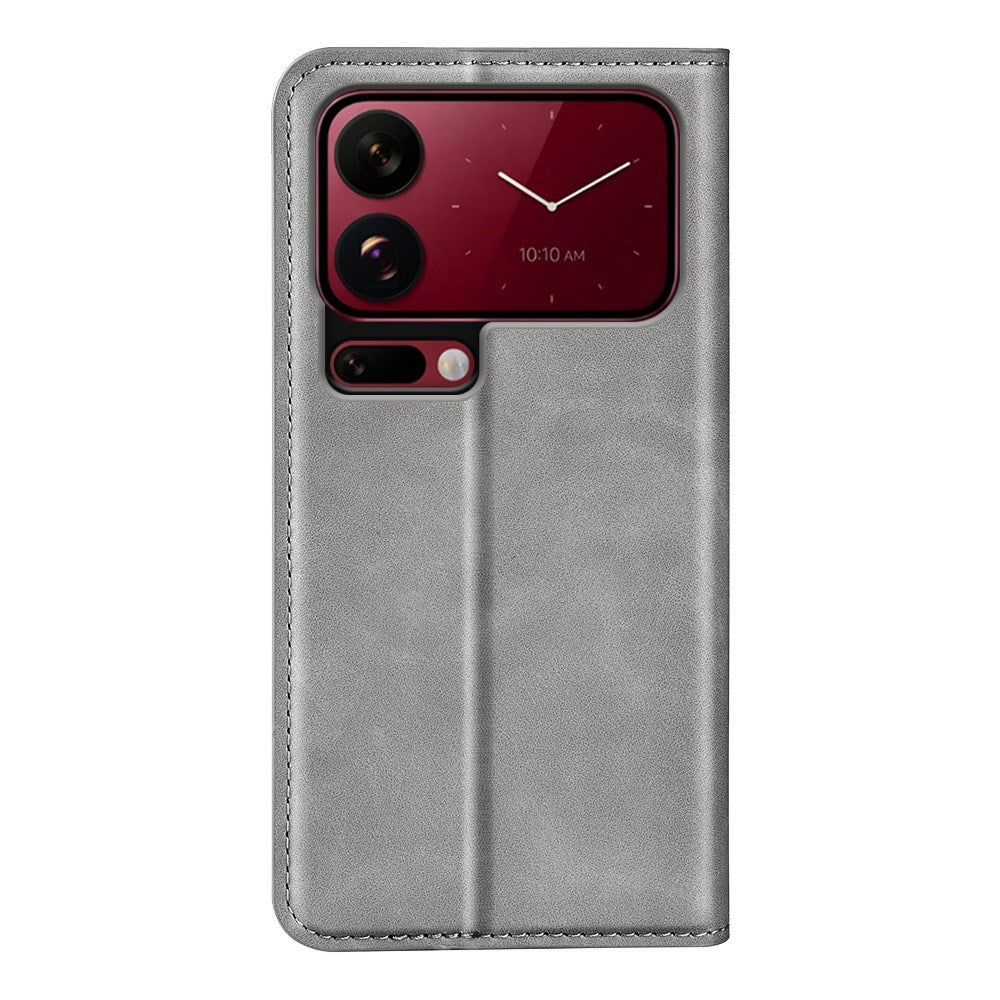 Xiaomi 18 Pro Max EIDERWOOD Kunstlæder Flip Cover m. Pung og Ståfunktion - Grå