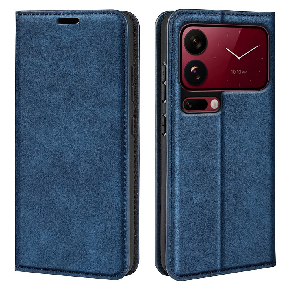 Xiaomi 18 Pro Max EIDERWOOD Kunstlæder Flip Cover m. Pung og Ståfunktion - Blå