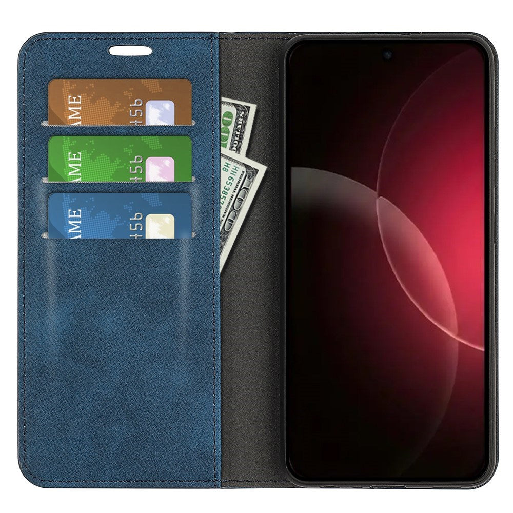 Xiaomi 18 Pro Max EIDERWOOD Kunstlæder Flip Cover m. Pung og Ståfunktion - Blå