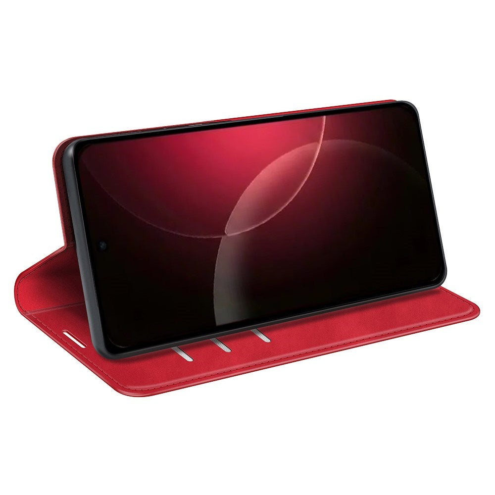 Xiaomi 18 Pro EIDERWOOD Kunstlæder Flip Cover m. Pung og Ståfunktion - Rød