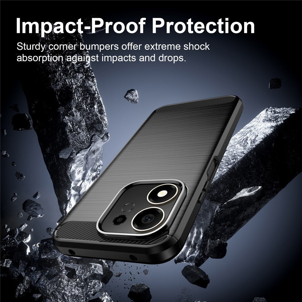Honor 600 Smart EIDERWOOD Brushed Carbon Cover - Sort